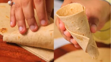 Crispy baked cone bites stuffed with creamy corn filling